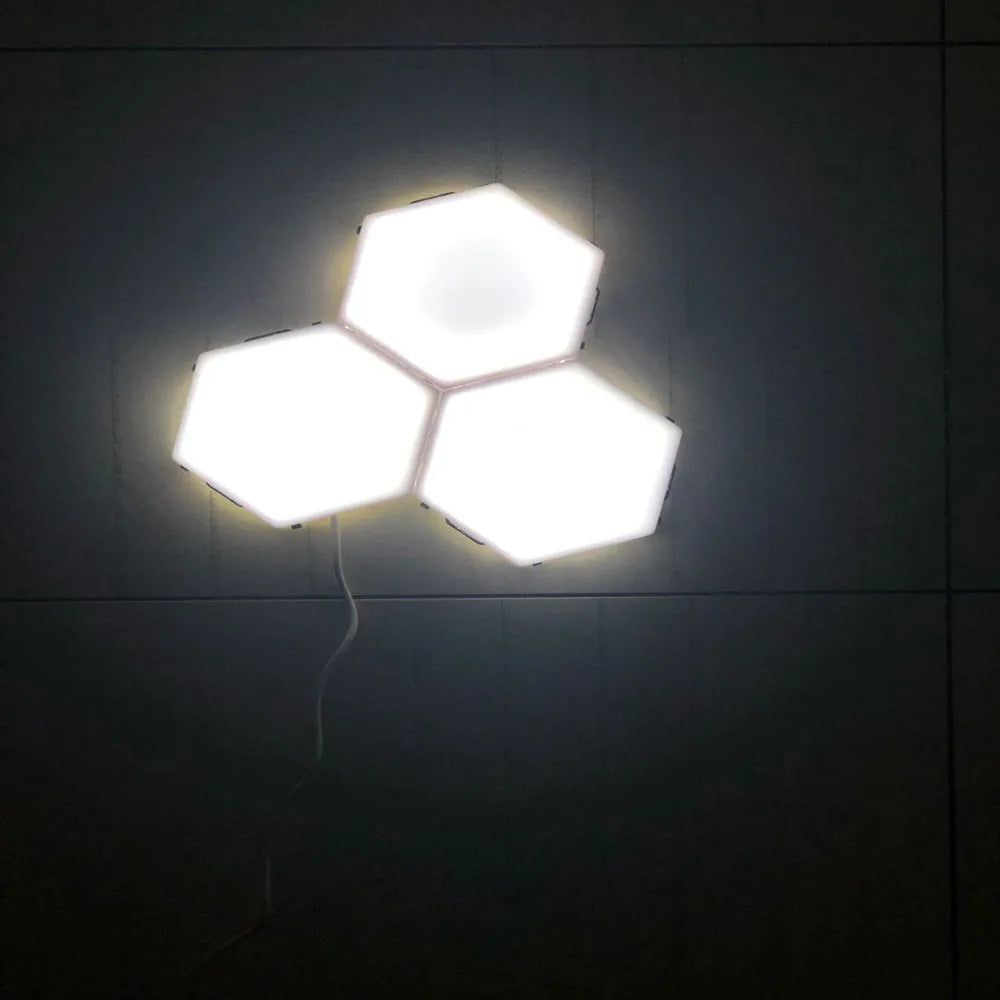 Touch Wall Lamp Creative Honeycomb Modular Assembly Helios Quantum Lamp LED Magnetic Decoration Wall Light Bedroom Lamp